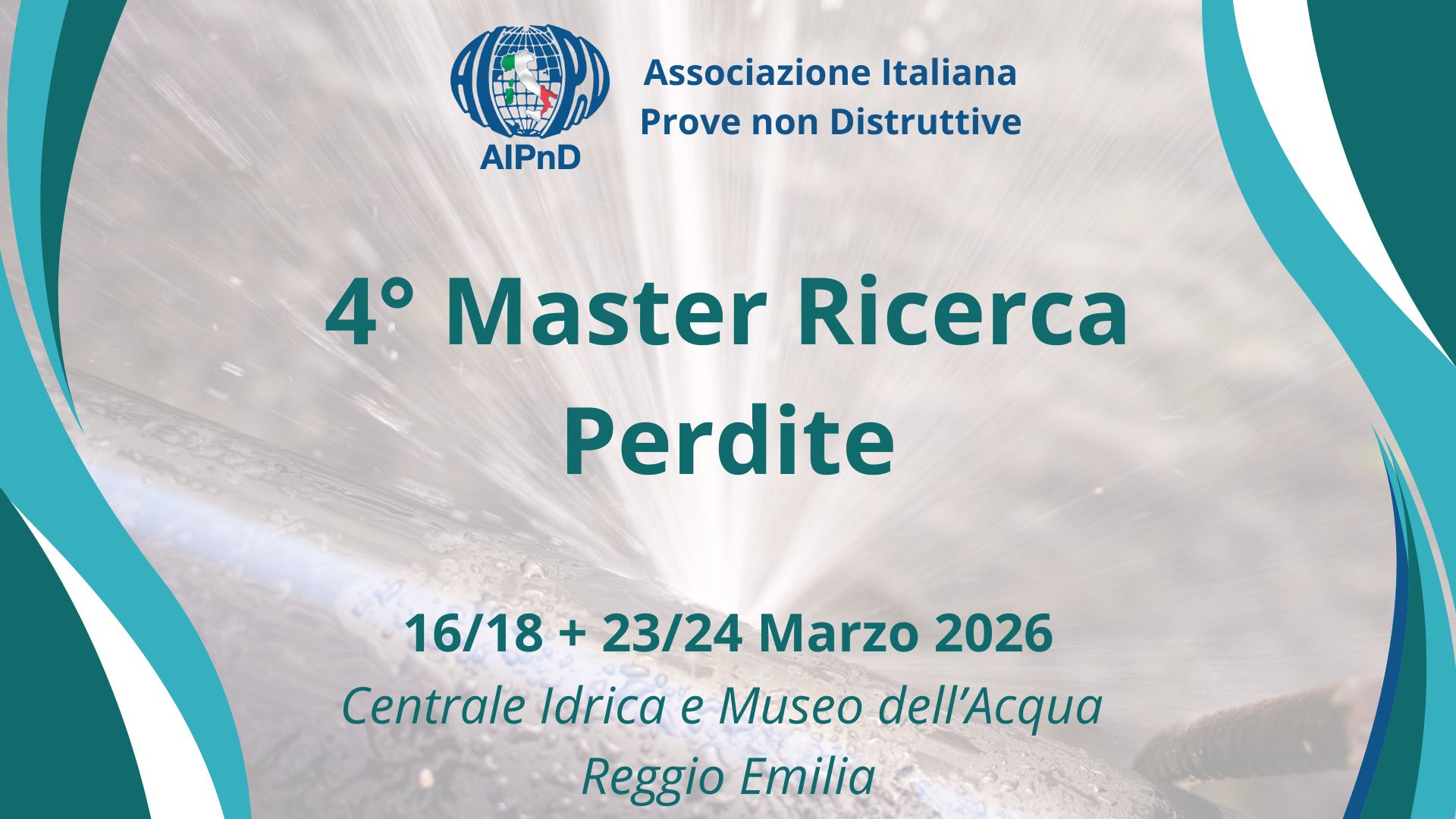 4° edizione MASTER Tecnico di Ricerca Perdite su condotte idriche